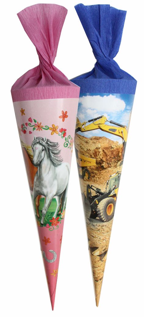 Zuckertüte 35 cm mit Motiv für Mädchen/Jungen
